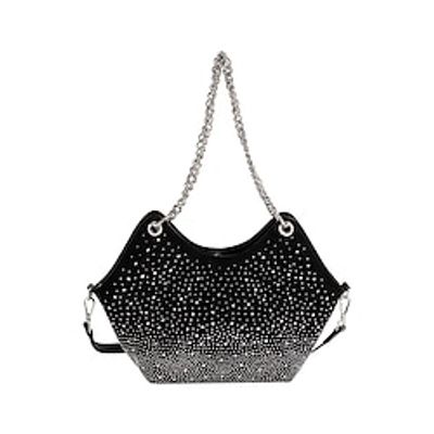 Women's Crossbody Bag Shoulder Bag PU Leather Daily Chain Large Capacity Solid Color Geometric Silver Black Green Lightinthebox