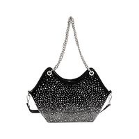 Women's Crossbody Bag Shoulder Bag PU Leather Daily Chain Large Capacity Solid Color Geometric Silver Black Green Lightinthebox - thumbnail