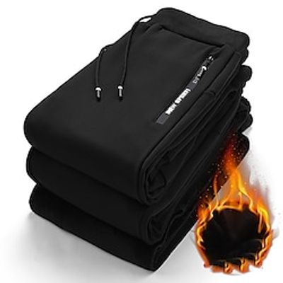 Men's Sherpa Sweatpants Joggers Winter Pants Pocket Plain Comfort Breathable Outdoor Daily Going out Fashion Casual Black-White White Black Lightinthebox Men's Sherpa Sweatpants Joggers Winter Pants Pocket Plain Comfort Breathable Outdoor Daily Going out Fashion Casual Black-White White Black Lightinthebox