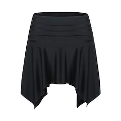 Women's Swimwear Beach Bottom Normal Swimsuit Quick Dry Plain Black White Red Navy Blue Bathing Suits Sports Beach Wear Summer miniinthebox