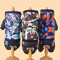 Big Dog Clothing Winter Camo Hooded Four legged Cotton Coat Thickened Dog Clothing Lightinthebox