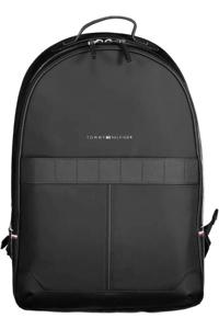 Tommy Hilfiger Black Polyester Backpack (TO-20401)