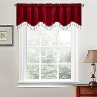 1Pc Velvet Valance Scalloped Half Window Curtain Tier Drape for Home Decoration Bay Window Kitchen Room Decor Lightinthebox - thumbnail