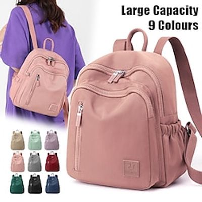Women's Backpack School Bag Bookbag Mini Backpack Commuter Backpack School Outdoor Daily Solid Color Nylon Large Capacity Waterproof Lightweight Zipper Lotus root purple Cement gray Maroon Red miniinthebox Women's Backpack School Bag Bookbag Mini Backpack Commuter Backpack School Outdoor Daily Solid Color Nylon Large Capacity Waterproof Lightweight Zipper Lotus root purple Cement gray Maroon Red miniinthebox