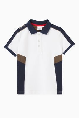Colour Block Polo Shirt in Pique Colour Block Polo Shirt in Pique