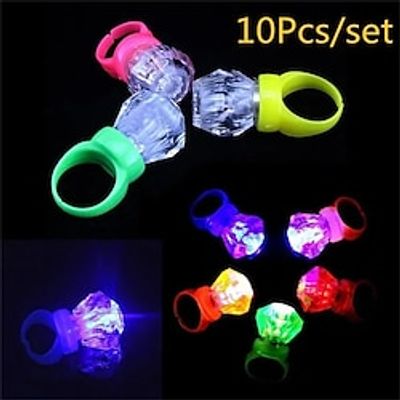 10 pcs Multi-color Bright LED laser Finger Ring Light Lamp Beams Torch For Party KTV Bar gift Lightinthebox