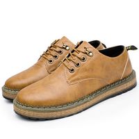 Men British Style Leather Lace Up Casual Shoes