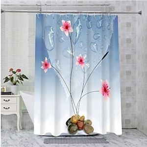 Painting Shower Curtain with Hooks for Bathroom  Barn Door Bathroom Decor Set Polyester Waterproof 12 Pack Plastic Hooks Floristic miniinthebox