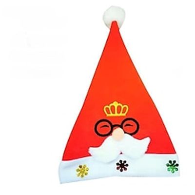 Kids Unisex Active Party / Christmas Gifts Santa Claus Solid Color / Graphic Print Polyester Hats  Caps Red One-Size miniinthebox