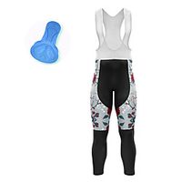 21Grams Men's Cycling Bib Tights Spandex Bike Bib Tights Quick Dry Moisture Wicking Sports Floral Botanical Grey Mountain Bike MTB Road Bike Cycling Clothing Apparel Bike Wear  Athleisure Lightinthebox - thumbnail