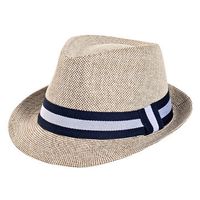 Men Women Straw Jazz Cap Wild Breathable Outdoor Beach Sun Cap Sunshade Visor Panama Hat