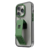 Levelo Morphix Clara Gripstand IMD Clear Back Case For iPhone 14 Pro Max - Green