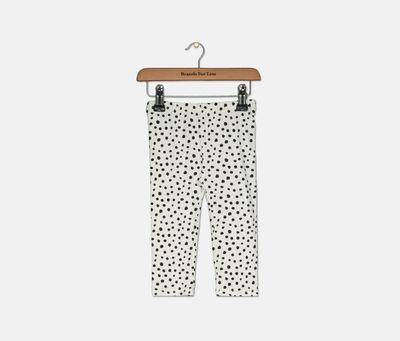 Baby Girls Animal-Print Leggings  Angel White