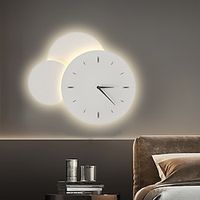 LED Wall Light Wall Clock Bedside Light Modern Nordic Style Wall Lamps Wall Sconces Living Room Bedroom Iron Wall Light 110-240V Lightinthebox - thumbnail