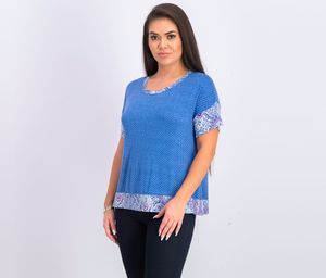 Womens Printed Blouse  Blue Combo