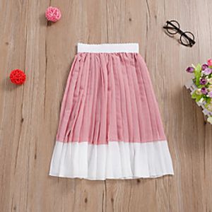 Toddler Girls' Skirt Blushing Pink Solid Colored Print Active 2-6 Years Lightinthebox