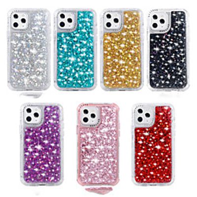 Bling Glitter Phone Cases For iPhone 12 Pro Max 11 SE 2020 X XR XS Max 8 7 6 Soft TPU Glitter Shine Shockproof Back Cover Lightinthebox