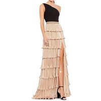 Ball Gown Evening Gown Elegant Dress Formal Prom Floor Length Sleeveless One Shoulder Lurex Fabric with Glitter 2023 Lightinthebox - thumbnail