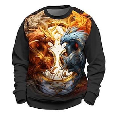 Dragon Men's Street 3D Printed Pullover Sweatshirt Holiday Vacation Going out Sweatshirts Black Navy Blue Crew Neck Print Spring Fall Designer Hoodie Sweatshirt Lightinthebox Dragon Men's Street 3D Printed Pullover Sweatshirt Holiday Vacation Going out Sweatshirts Black Navy Blue Crew Neck Print Spring Fall Designer Hoodie Sweatshirt Lightinthebox