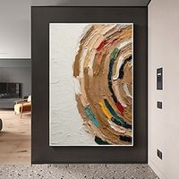 Handmade Original Minimalist Texture Oil Painting On Canvas Wall Decorskin texture Abstract Art  Painting for Home Decor With Stretched FrameWithout Inner Frame Painting Lightinthebox - thumbnail