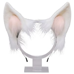Hand-made Lolita Beast Ears Cosplay Fur Upright White Fox Ears Headband Christmas Party Wigs Lightinthebox