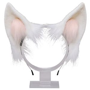 Hand-made Lolita Beast Ears Cosplay Fur Upright White Fox Ears Headband Christmas Party Wigs Lightinthebox