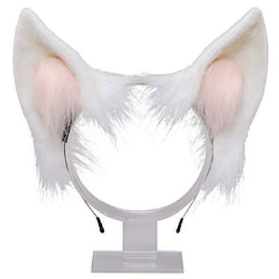 Hand-made Lolita Beast Ears Cosplay Fur Upright White Fox Ears Headband Christmas Party Wigs Lightinthebox
