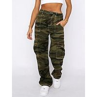 Women's Jeans Cargo Pants Full Length Fashion Streetwear Street Daily Camouflage S M Fall Winter Lightinthebox - thumbnail