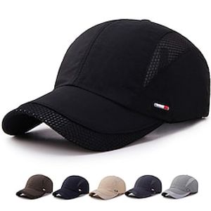 Canvas Baseball Cap Running Hat Women's Men's Headwear Solid Colored Adjustable Foldable for Fitness Baseball Running Autumn  Fall Spring Summer Black Red Grey Lightinthebox