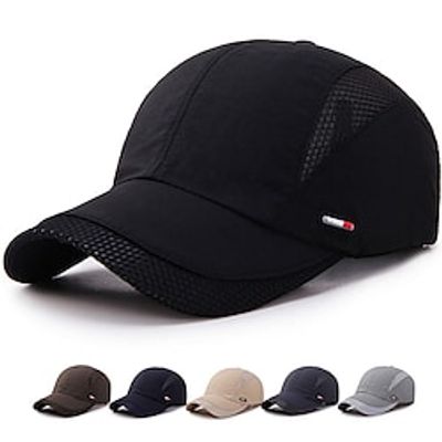 Canvas Baseball Cap Running Hat Women's Men's Headwear Solid Colored Adjustable Foldable for Fitness Baseball Running Autumn  Fall Spring Summer Black Red Grey Lightinthebox