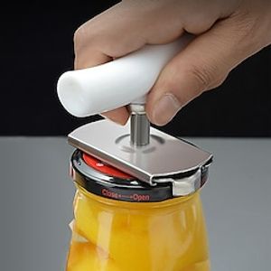 Can Opener Tools Cap Lid Easy Gadget Manual Can Jar Opener Adjustable Stainless Steel Lids off Bottle Twist 1-3.7 Inches Kitchen miniinthebox