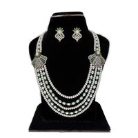 Sri Jagdamba Pearls Baldar 5 Lines Pearl Set - JPOCT-22-29