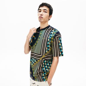 Men's Lacoste LIVE Scarf Print Cotton T-shirt