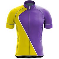 21Grams Men's Short Sleeve Cycling Jersey Summer Spandex Purple Color Block Bike Top Mountain Bike MTB Road Bike Cycling Quick Dry Moisture Wicking Sports Clothing Apparel  Stretchy  Athleisure Lightinthebox - thumbnail