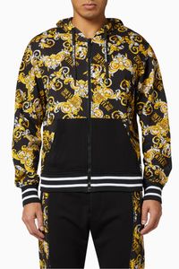 Logo Baroque Zipped Hoodie