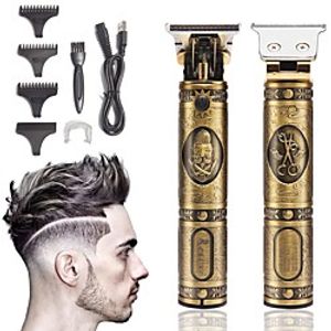 USB Rechargeable Baldheaded Hair Clipper Electric hair trimmer Cordless Shaver Trimmer 0mm Men Barber Hair Cutting Machine miniinthebox