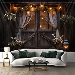 Vintage Wooden Door Hanging Tapestry Wall Art Large Tapestry Mural Decor Photograph Backdrop Blanket Curtain Home Bedroom Living Room Decoration Lightinthebox