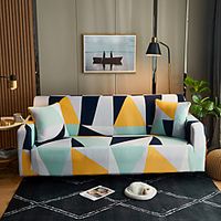 Geometric Lines Print Dustproof Stretch Slipcovers Stretch Recliner Sofa Cover For Living Room Pet miniinthebox - thumbnail