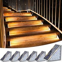 26pcs Solar Step Lights, Outdoor Stair Lights Triangle Solar Deck Lights IP67 Waterproof Auto on Off Decoration Lights for Stair Patio Yard, Driveway, Porch, Front Door, Sidewalk, Warm White Lightinthebox