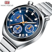 MINI FOCUS Fashion Elegant Watch for Women Green Multifunction Sub-Dials Calendar Luxury Quartz Ladies Watches Steel Strap 0491L miniinthebox - thumbnail