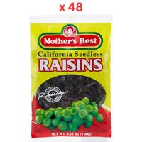 Mothers Best California Seedless Raisins 100G Pack of 48