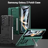 Phone Case For Samsung Galaxy Z Fold 5 With Magsafe with Stand Holder Full Body Protective Matte Frosted Solid Color PC miniinthebox - thumbnail