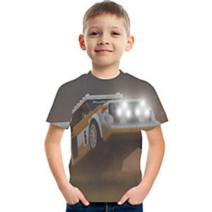 Kids Boys' T shirt Tee Short Sleeve Graphic Rainbow Children Tops Summer Active 3-12 Years Lightinthebox