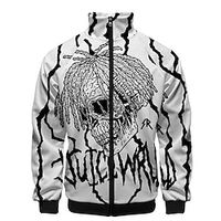 Men's Unisex Zip Up Sweatshirt Jacket Graphic Prints Skull Zipper Print Sports  Outdoor Daily Sports 3D Print Designer Casual Hoodies Sweatshirts  White miniinthebox - thumbnail