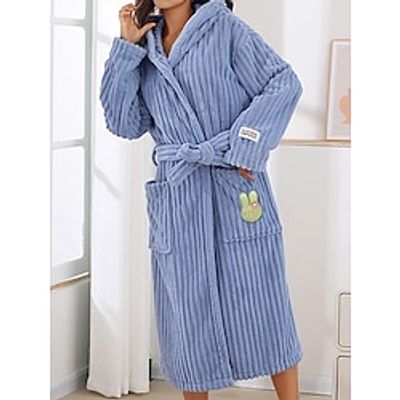 Women's Fleece Pajamas Robe Bathrobe Rabbit Plush Casual Comfort Home Christmas Daily Coral Fleece Coral Velvet Warm Hoodie Long Sleeve Pocket Fall Winter Pink Blue Lightinthebox Women's Fleece Pajamas Robe Bathrobe Rabbit Plush Casual Comfort Home Christmas Daily Coral Fleece Coral Velvet Warm Hoodie Long Sleeve Pocket Fall Winter Pink Blue Lightinthebox