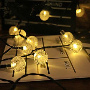 LED String Light Outdoor Waterproof Decorating 5m 6.5m 7m Set Mounting Bracket Warm White Cold White Multi Color Christmas New Year Wedding Patio Garden Party Lightinthebox