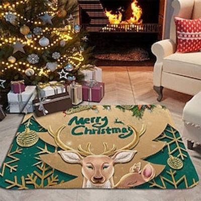 Christmas Door Mat Hallway Carpets Area Rugs Washable for Bedroom Living Room Kitchen Bathroom Anti-Slip Floor Mats miniinthebox