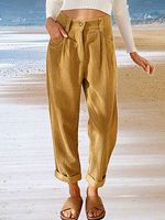 Casual Loose Solid Color Pants