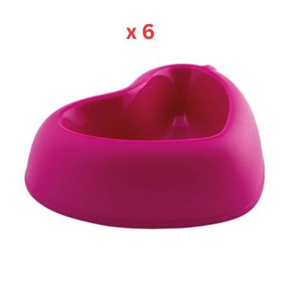 Georplast That's Amore Plastic Pet Bowl Large - Pink (Pack of 6)