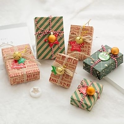 Christmas Bell Gift Pack Three Piece Set Pendant Gold Silver Red Green Decorative Gift Box Decoration Christmas Decoration miniinthebox